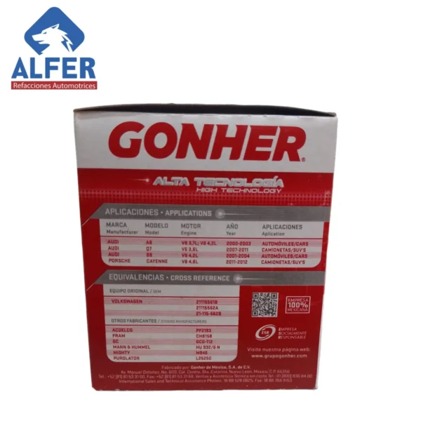 Filtro de aceite Gonher G112 - Imagen 3