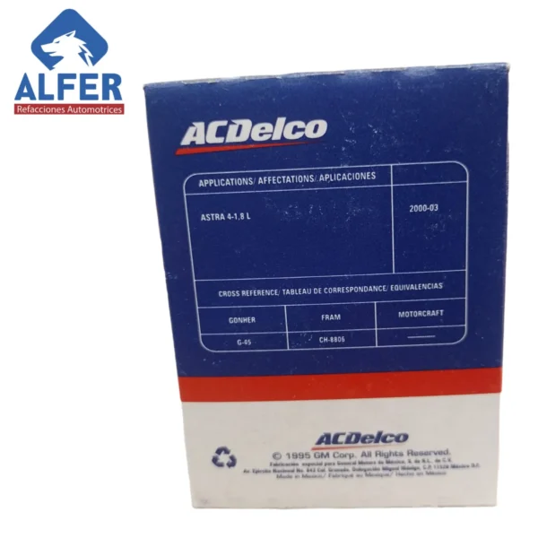 Filtro de aceite ACDelco PF2227EM = G45 - Imagen 2