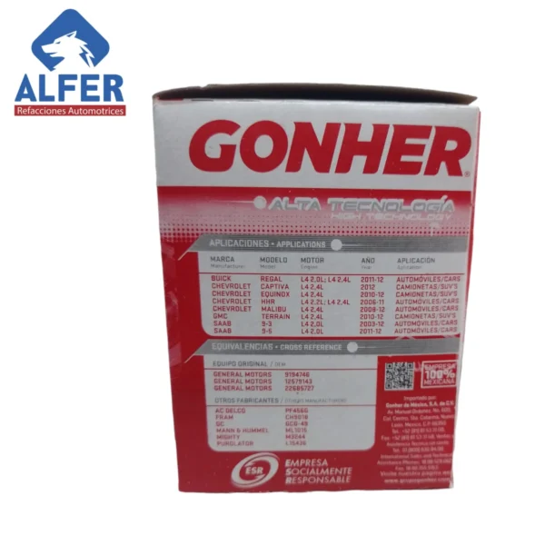 Filtro de aceite Gonher G49 - Imagen 2