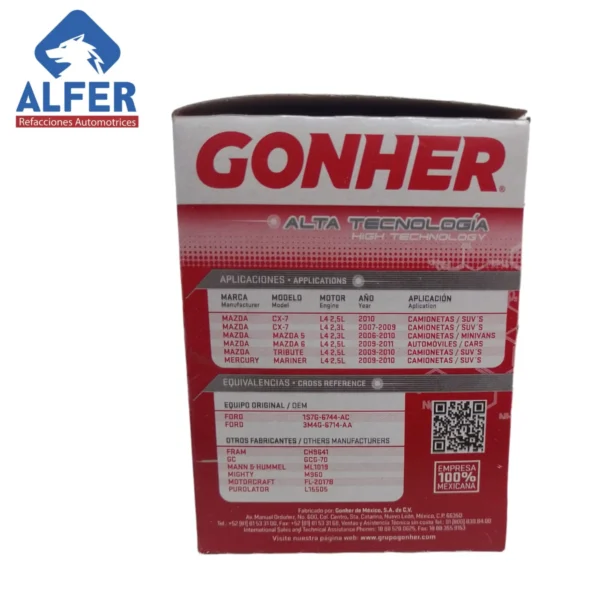 Filtro de aceite Gonher G70 - Imagen 3