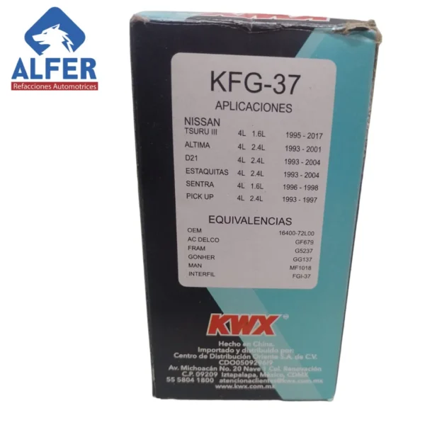 Filtro de gasolina KWX KFG-37 = GG137 - Imagen 3