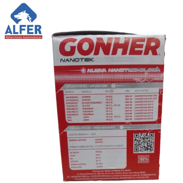 Filtro de aceite Gonher GP13 - Imagen 2