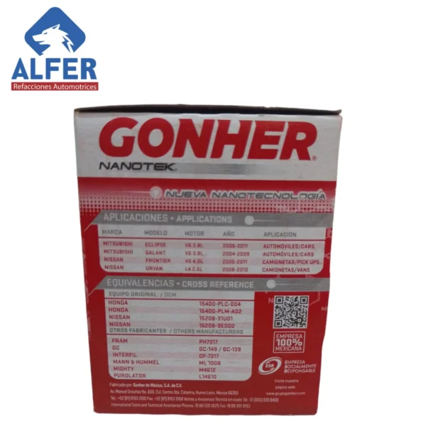 Filtro de aceite Gonher GP149 - Imagen 3