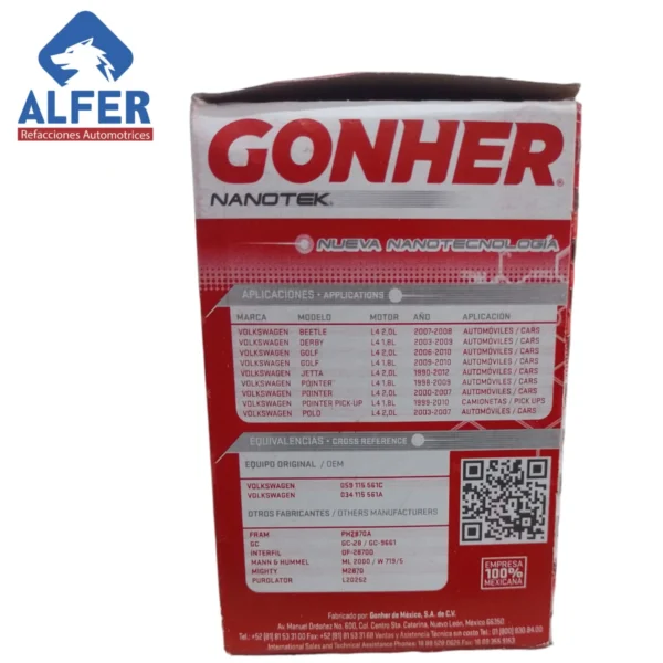 Filtro de aceite Gonher GP28 - Imagen 3