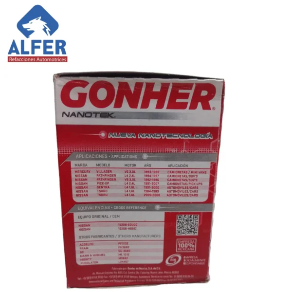 Filtro de aceite Gonher GP3682 - Imagen 3