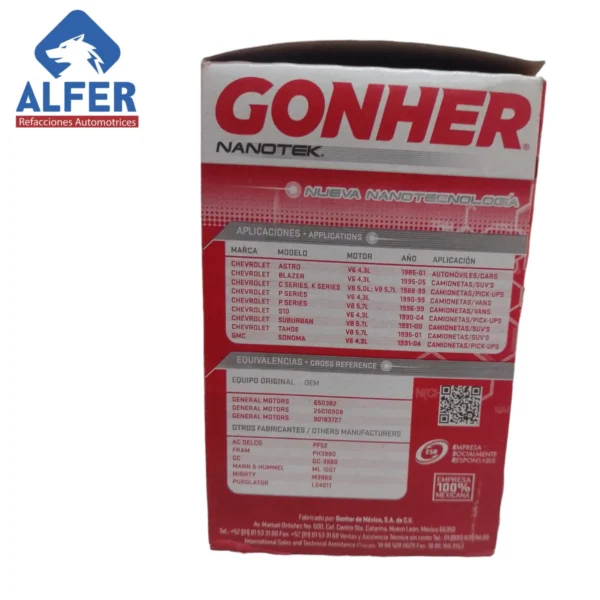 Filtro de aceite Gonher GP3980 - Imagen 3