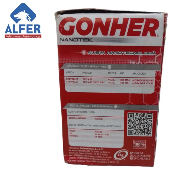 Filtro de aceite Gonher GP48 - Imagen 3