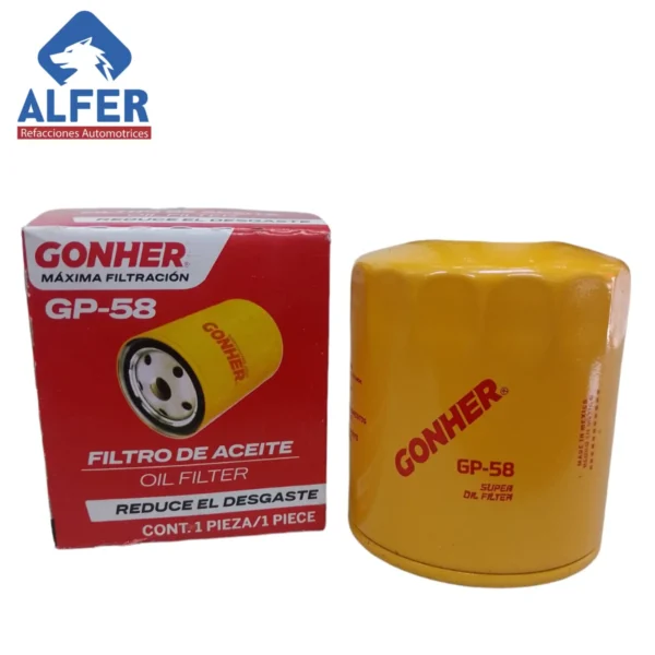 Filtro de aceite Gonher GP58