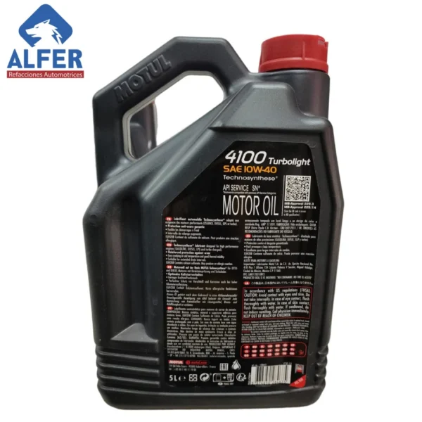 Garrafa de aceite Motul 10 W 40 - Imagen 3