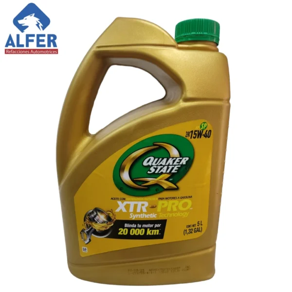 Garrafa de aceite Quaker State 15 W 40