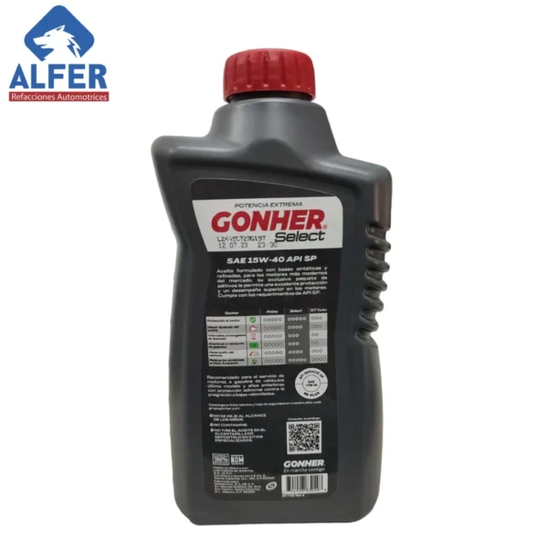 Aceite Gonher 15 W 40 - Imagen 3