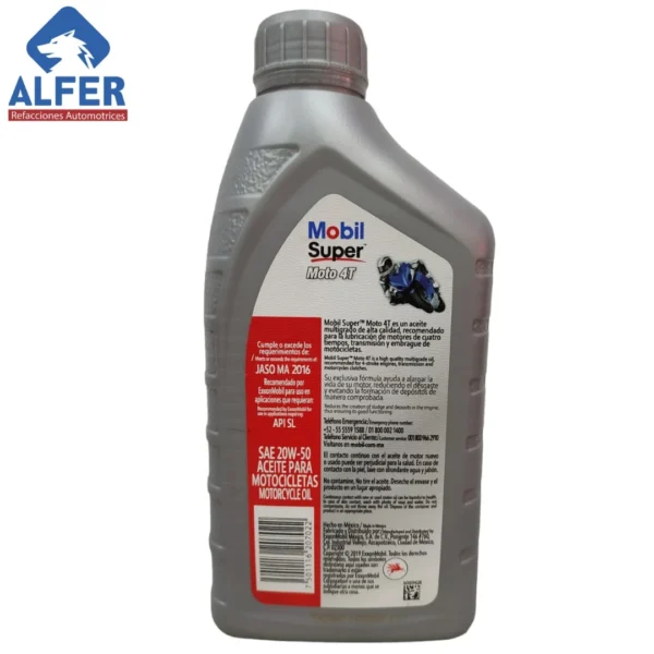 Aceite para moto 20 W 50 Mobil - Imagen 3