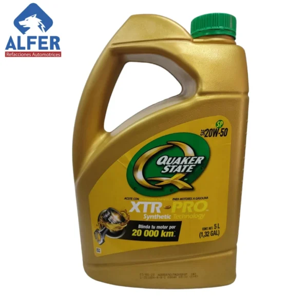 Garrafa de aceite Quaker State 20 W 50