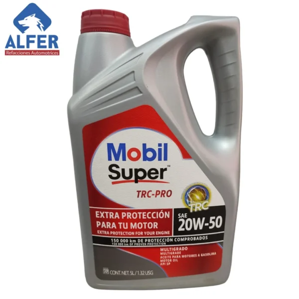 Garrafa de aceite Mobil 20w-50