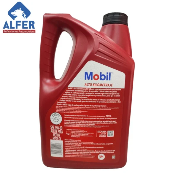 Garrafa de aceite Mobil 25w-60 - Imagen 3