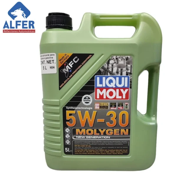 Garrafa de aceite Liqui Moly 5w-30 Molygen