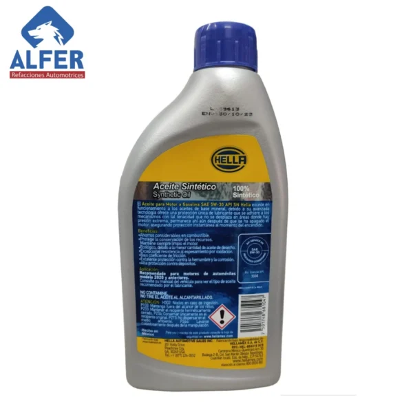 Aceite Hella 5 W 30 - Imagen 3