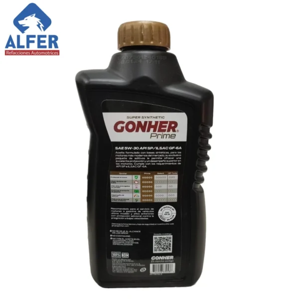 Aceite Gonher 5 W 30 - Imagen 3