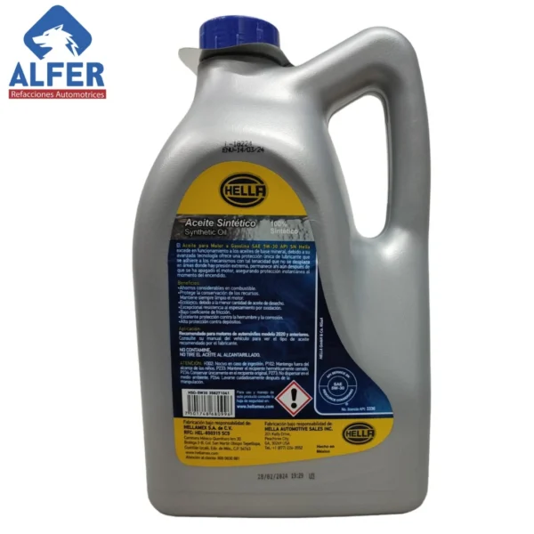 Garrafa de aceite HELLA 5w-30 - Imagen 3