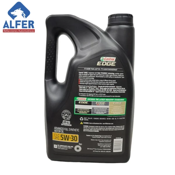 Garrafa de aceite Castrol Edge 5w30 - Imagen 3