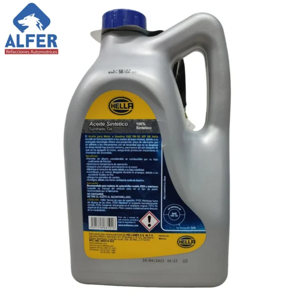 Garrafa de aceite HELLA 5w-50 - Imagen 3