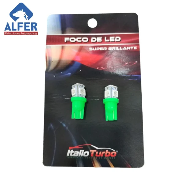 Italio turbo pellizco 5 leds verde