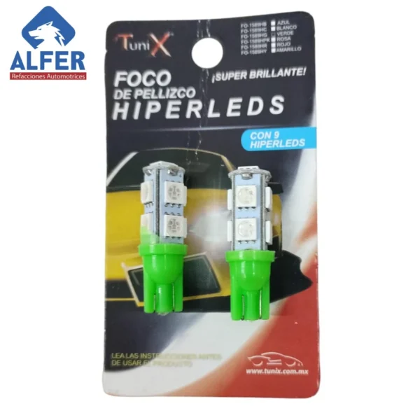 Tunix pellizco 9 leds verde